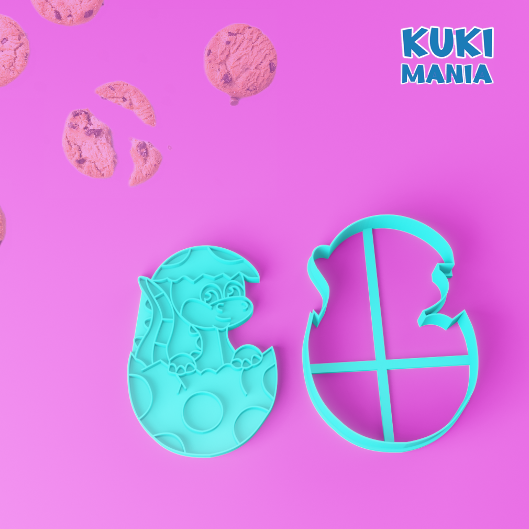 Cute dino v1 damga kurabiye kalıbı