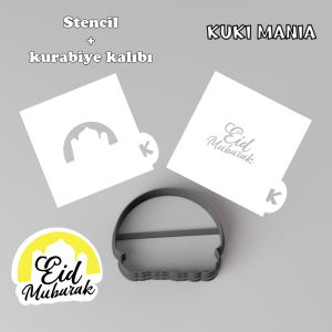 Eid Mubarek stencil+kurabiye kalıbı