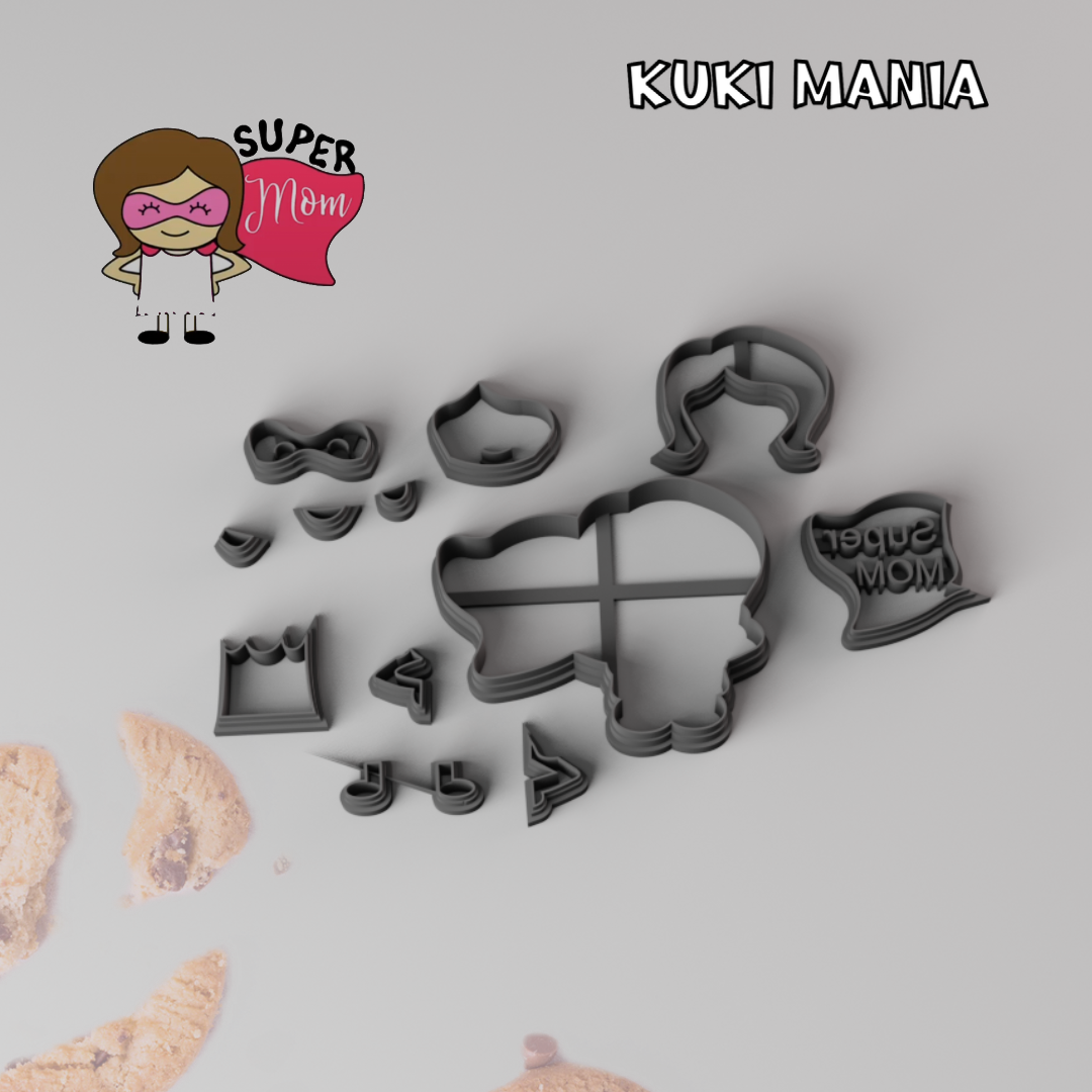 Super mom parçalı kurabiye kalıbı